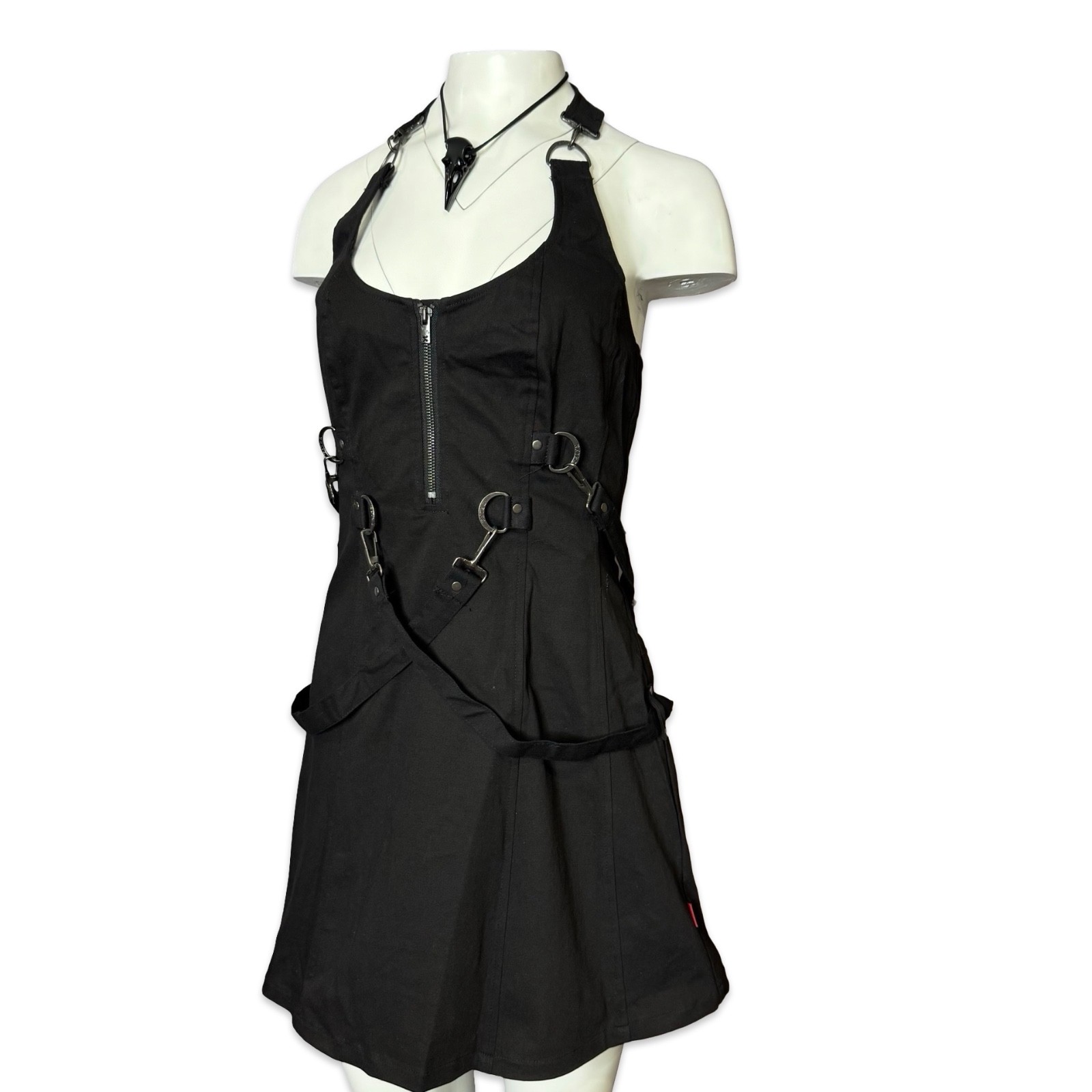 Tripp NYC Punk Rocker Burning Man Goth Steampunk Biker Sexy Mini Dress IO9948
