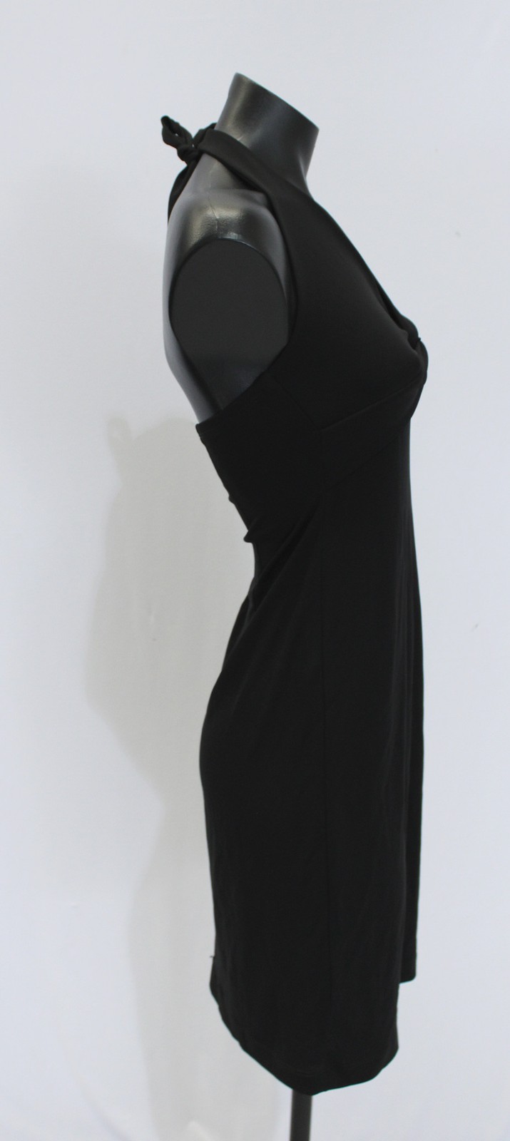 BCBGMAXAZRIA Women’s Petite Halter Neck Sleeveless Mini Dress EH6 Black Size XSP