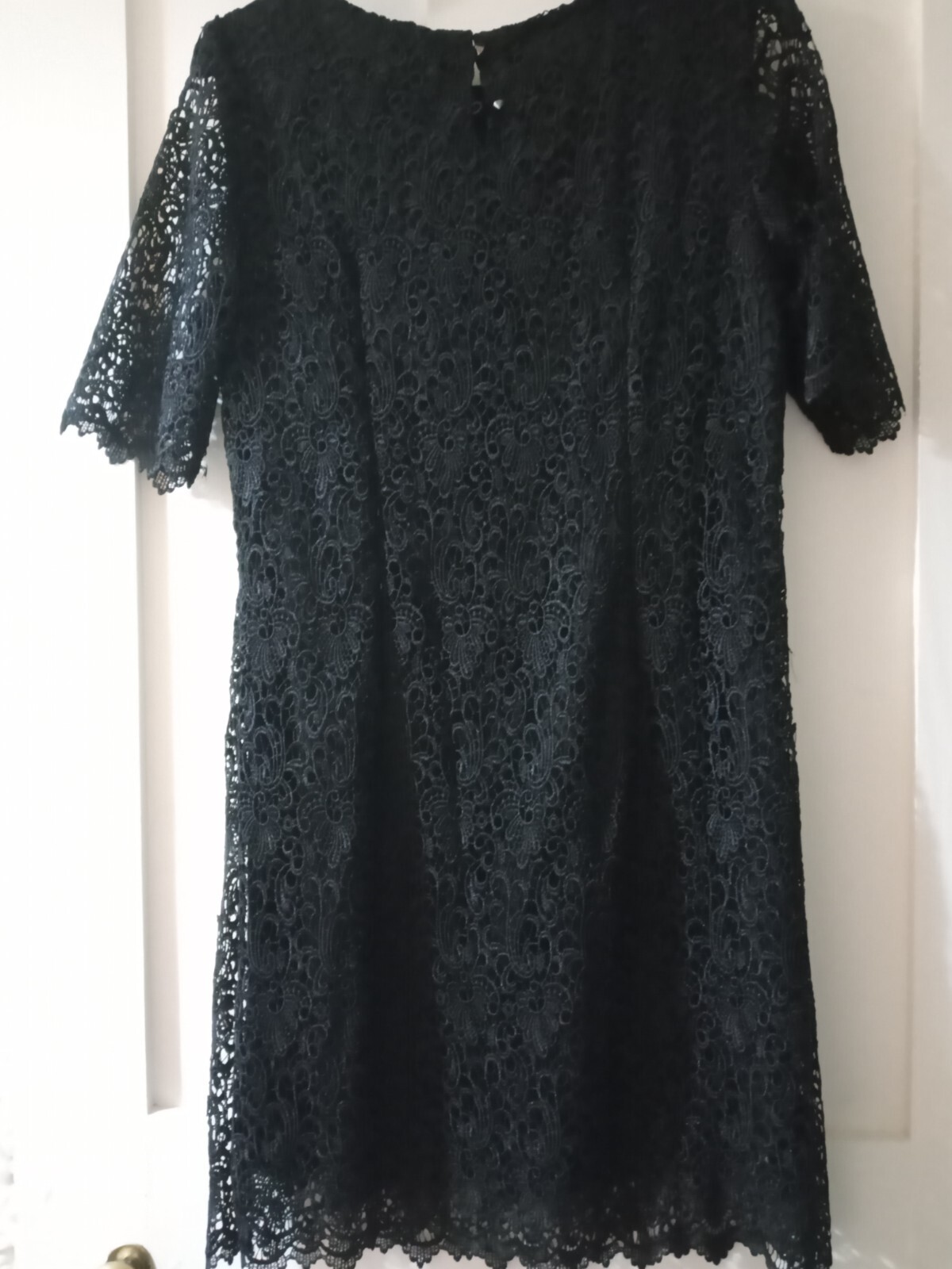 Ladies La Redoute Black Lace Short Sleeved Midi Dress Size 10 – VGC – Worn once