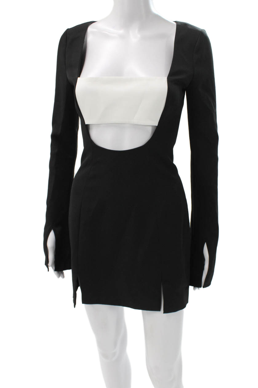 Lovers + Friends Womens Bodycon Mini Dress Black Long Sleeve Size XS