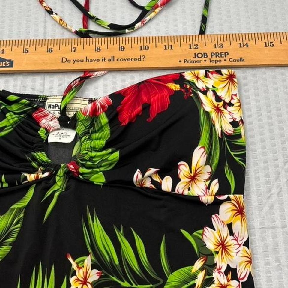 Vintage NaPua Collection Honolulu Hawaiian Floral Dress Hibiscus USA S 0157