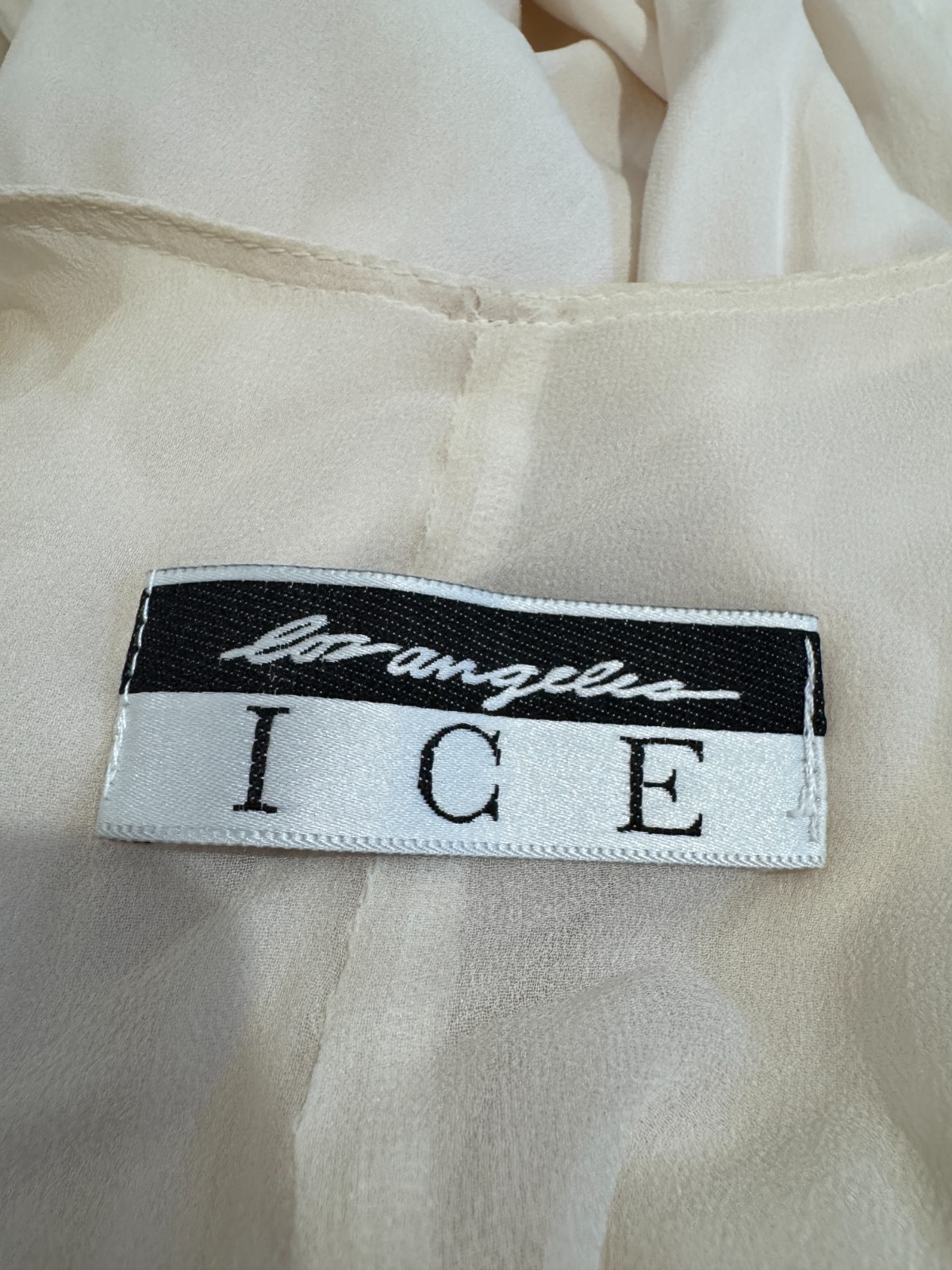 ICE Los Angeles Ivory Cream Boho Minimalist Sleeveless Long Maxi Dress