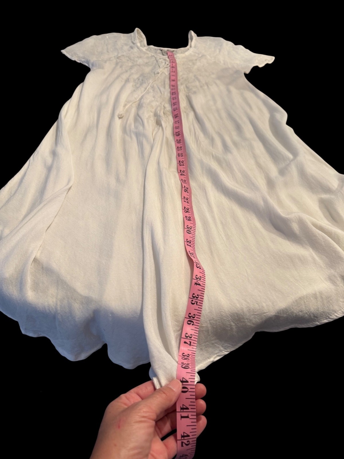 NWT Cute Options Embroidered Boho Dress O/S Rayon Asymmetrical Beach Fairy India
