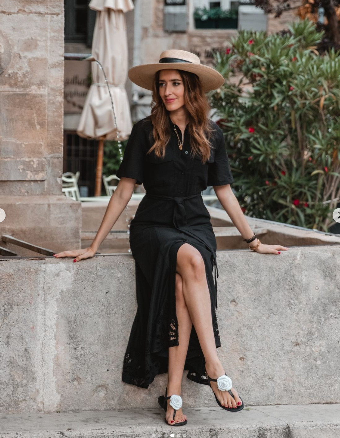 NWT_ZARA ZW COLLECTION MIDI SHIRT DRESS BELT BLACK EMBROIDERED 4786/096_XS-XL