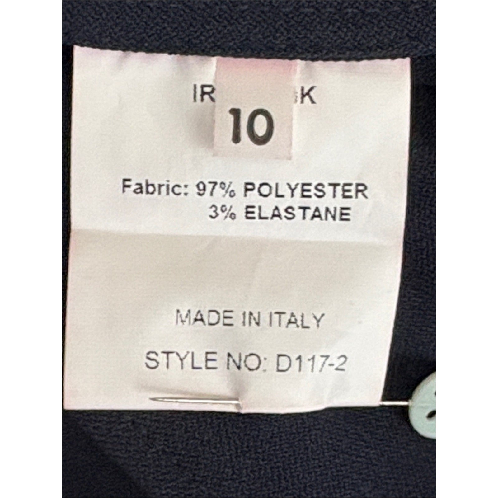 Iris & Ink Navy Flutter Sleeve Tie Waist Midi Dress Size 10 Made in Italy