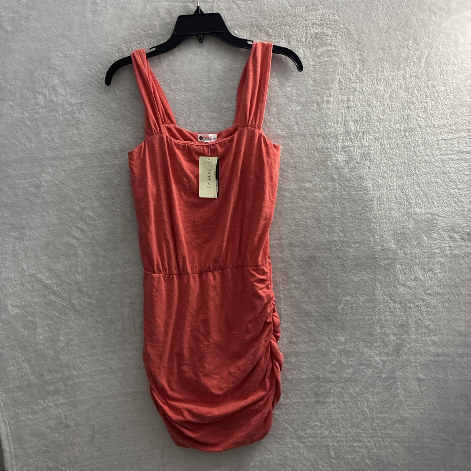 Sundry by Evereve Womans Mini Dress Coral 2 Cotton Blend Sleeveless Pullover