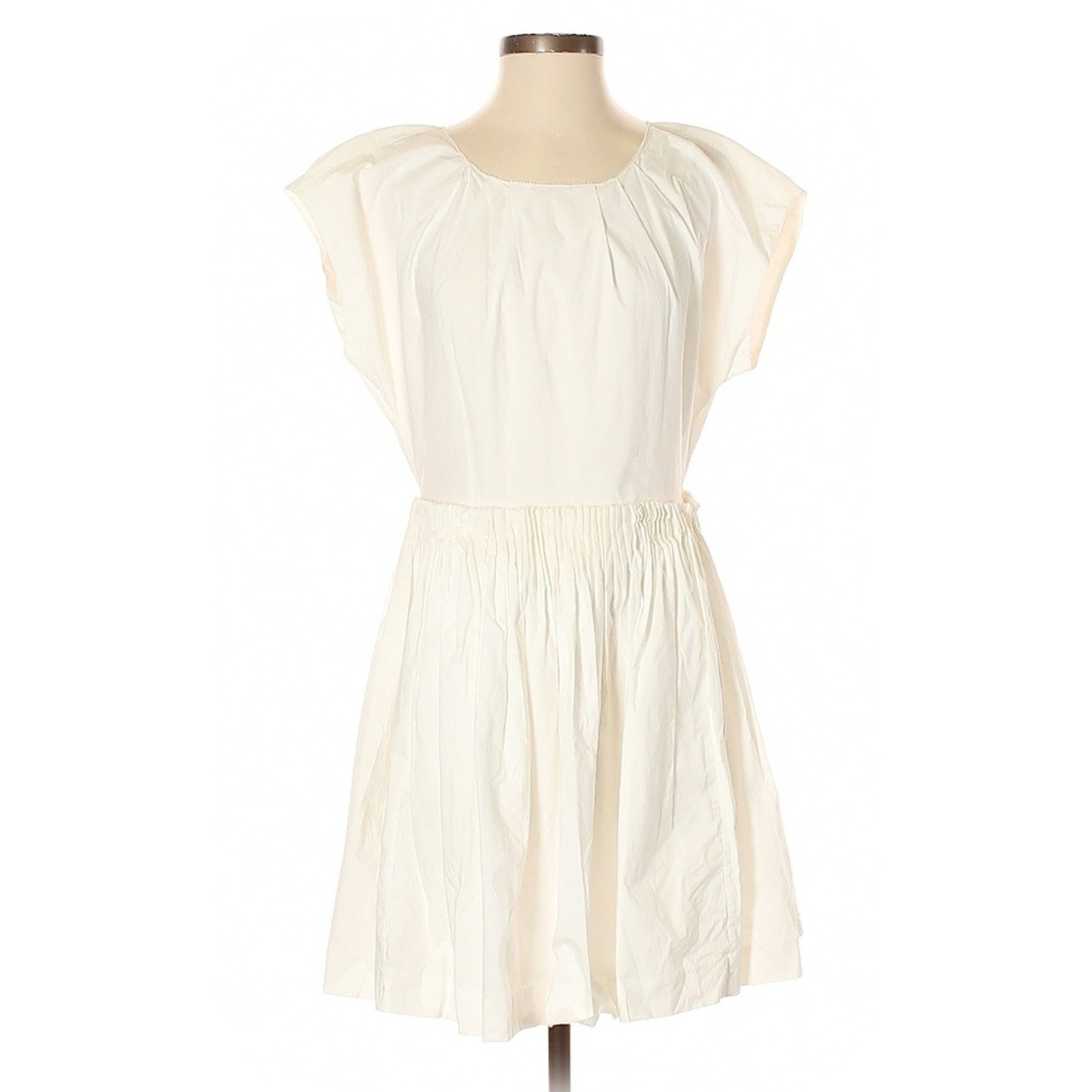 3.1 Phillip Lim White Cotton A-Line Dress Size 8 Minimalist Coastal Designer