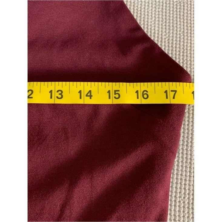 nine britton Double-Strap V-Neck Midi Dress Burgundy Plum Large Career Evening