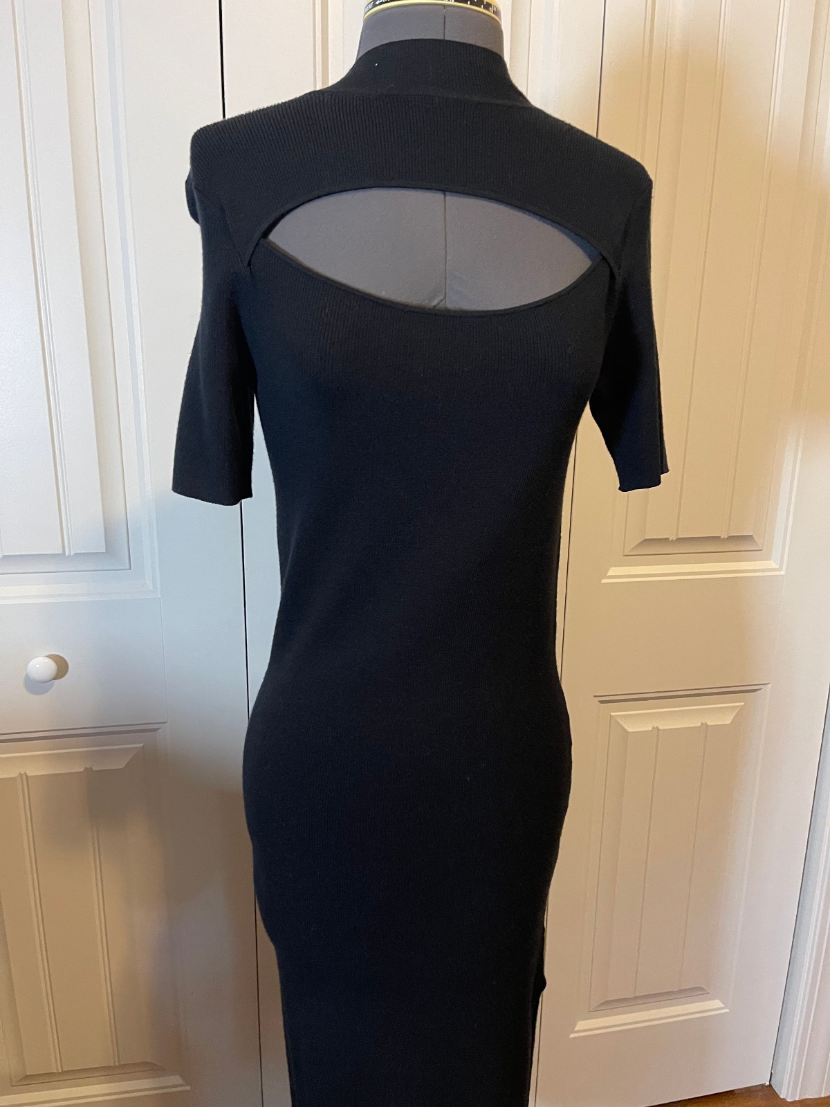 Leith Cutout Front Mock Neck Sweater Dress Sz M