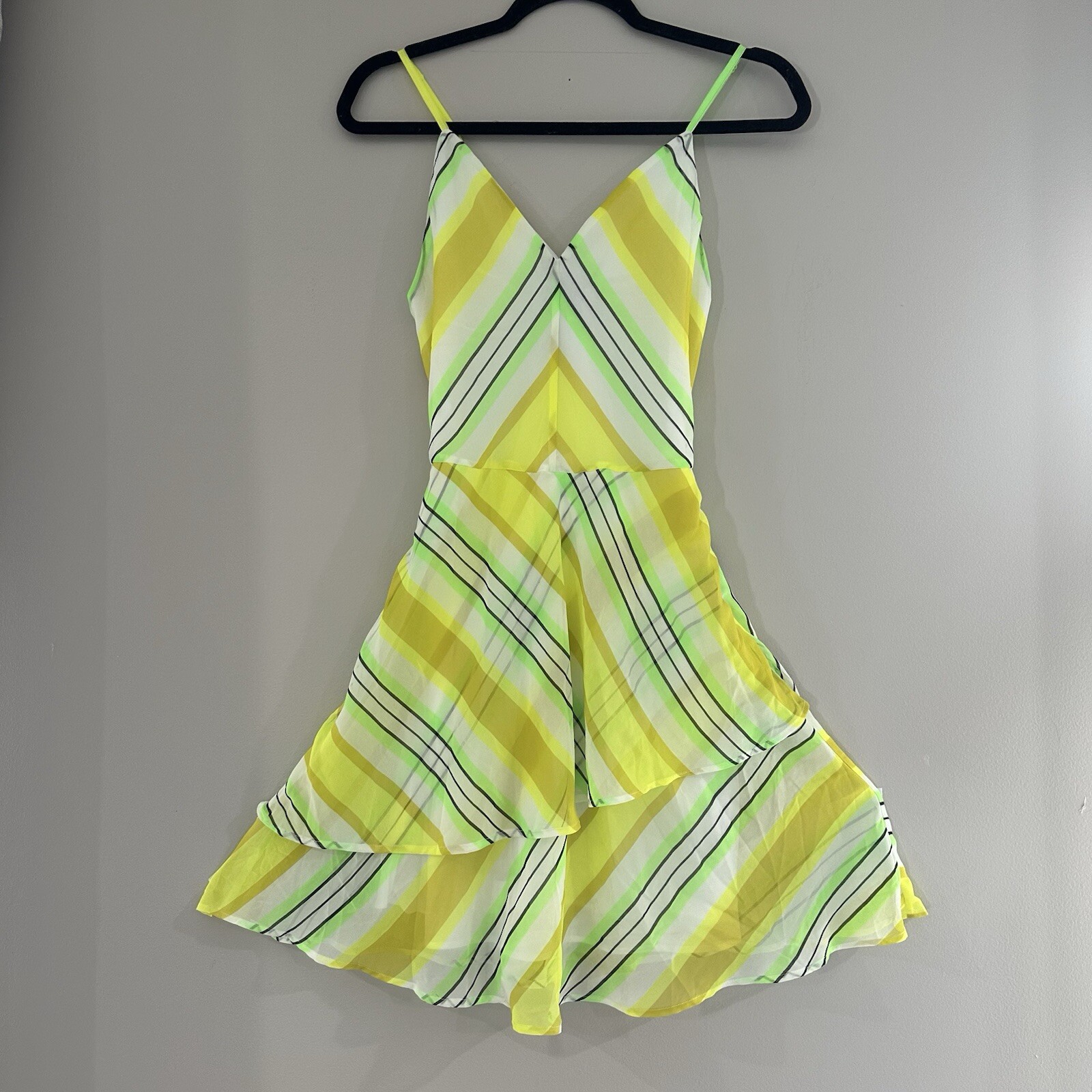 Christopher John Rogers Target Striped Sleeveless Dress Yellow/Green SZ 0 NWT
