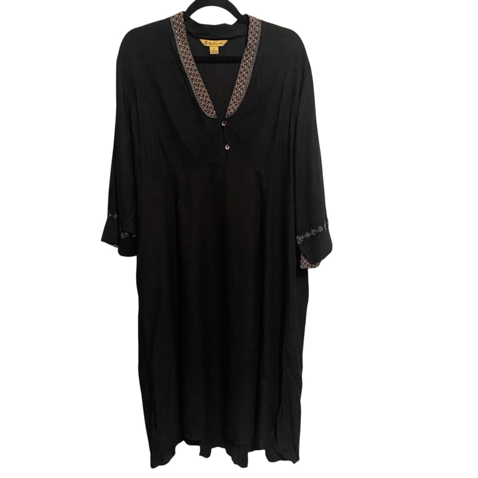 APRIL CORNELL Dress Womens XL Pintuck Cottagecore Minimalist Peasant Boho