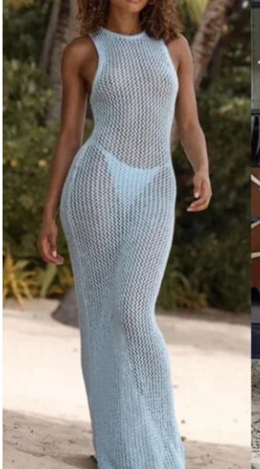 Monday Swimwear DUBAI DRESS – SEA MIST PETIT CROCHET- Size P… B11