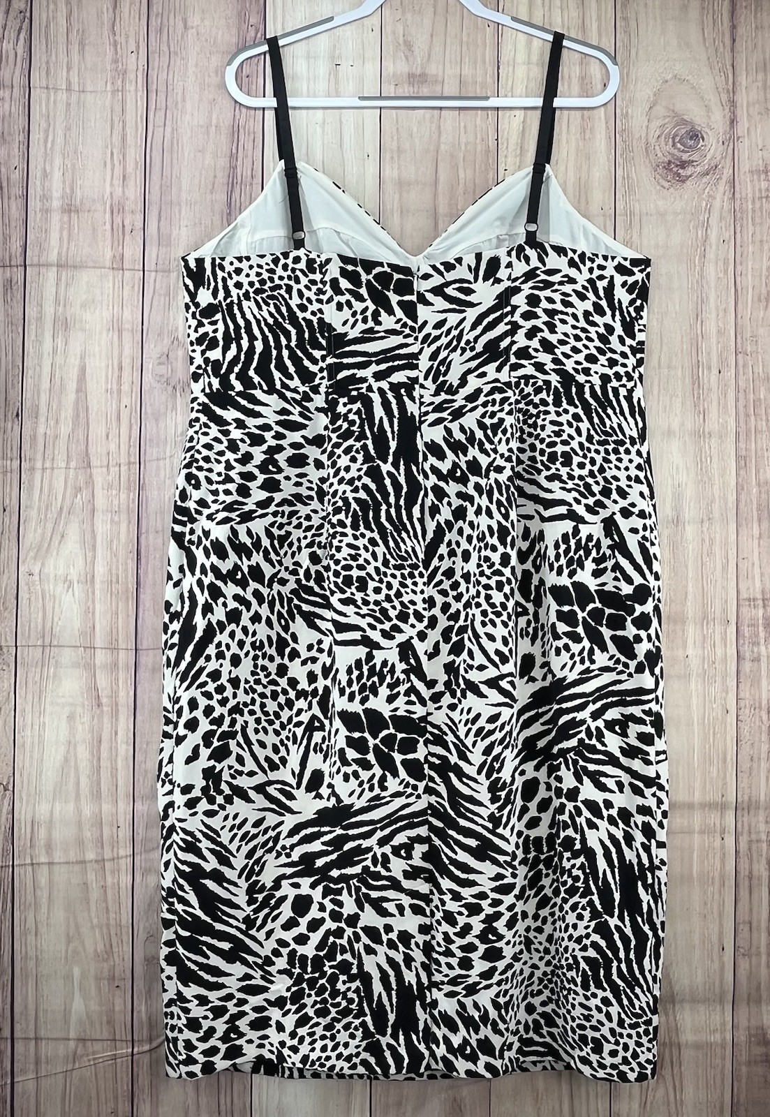 Sergio Hudson by Target Bustier Sleeveless Sexy Midi Dress Zebra Print Size 1X