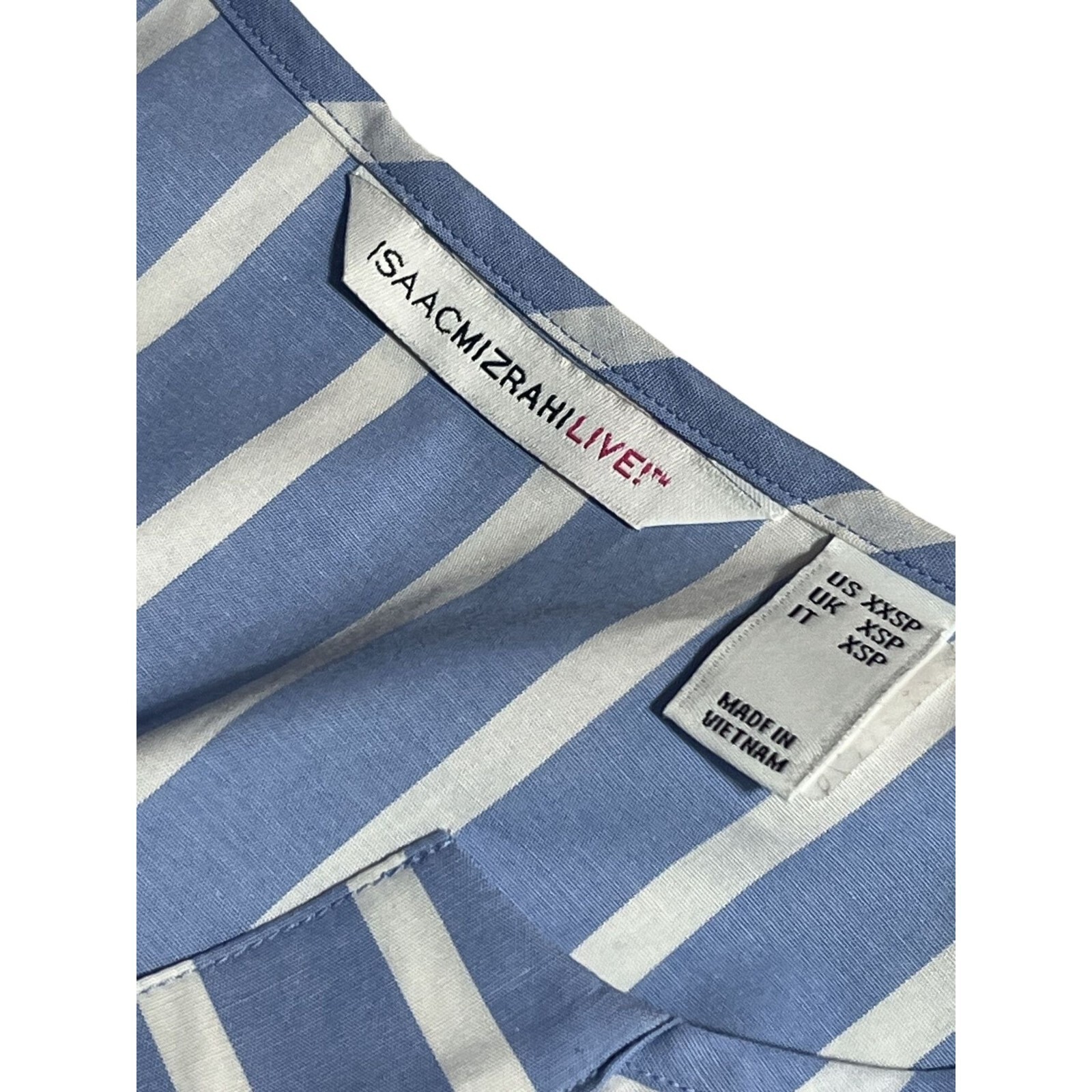 Isaac Mizrahi Live! Petite Yarn Dye Stripe Poplin Maxi Dress XXSP A646868