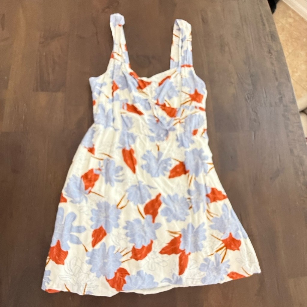 L*Space Revolve White Orange blue Mini Dress