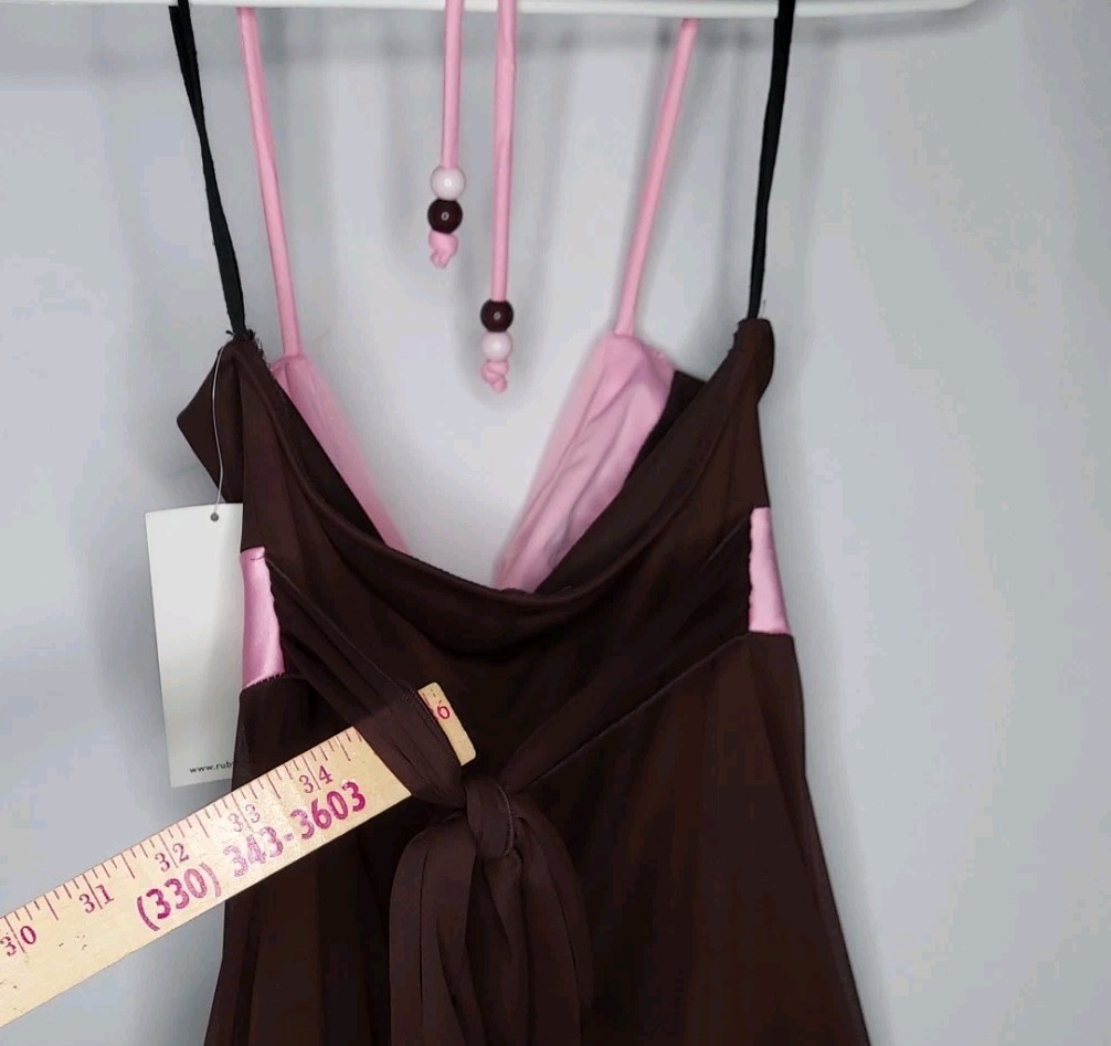 RubyRox Empire Halter Dress Small Vtg 90s Y2K Mesh Fairycore Whimsigoth Grunge