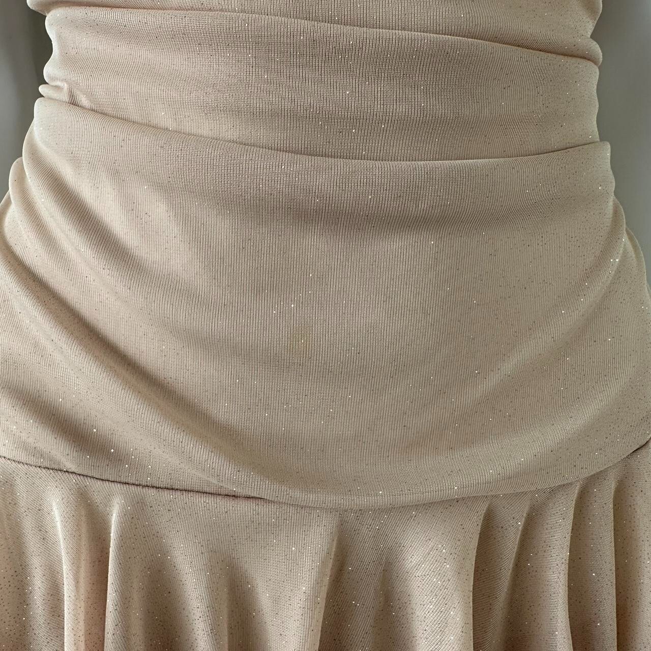 City Triangles Y2k Vintage tan stretchy ruched Sleeveless mini dress Size L