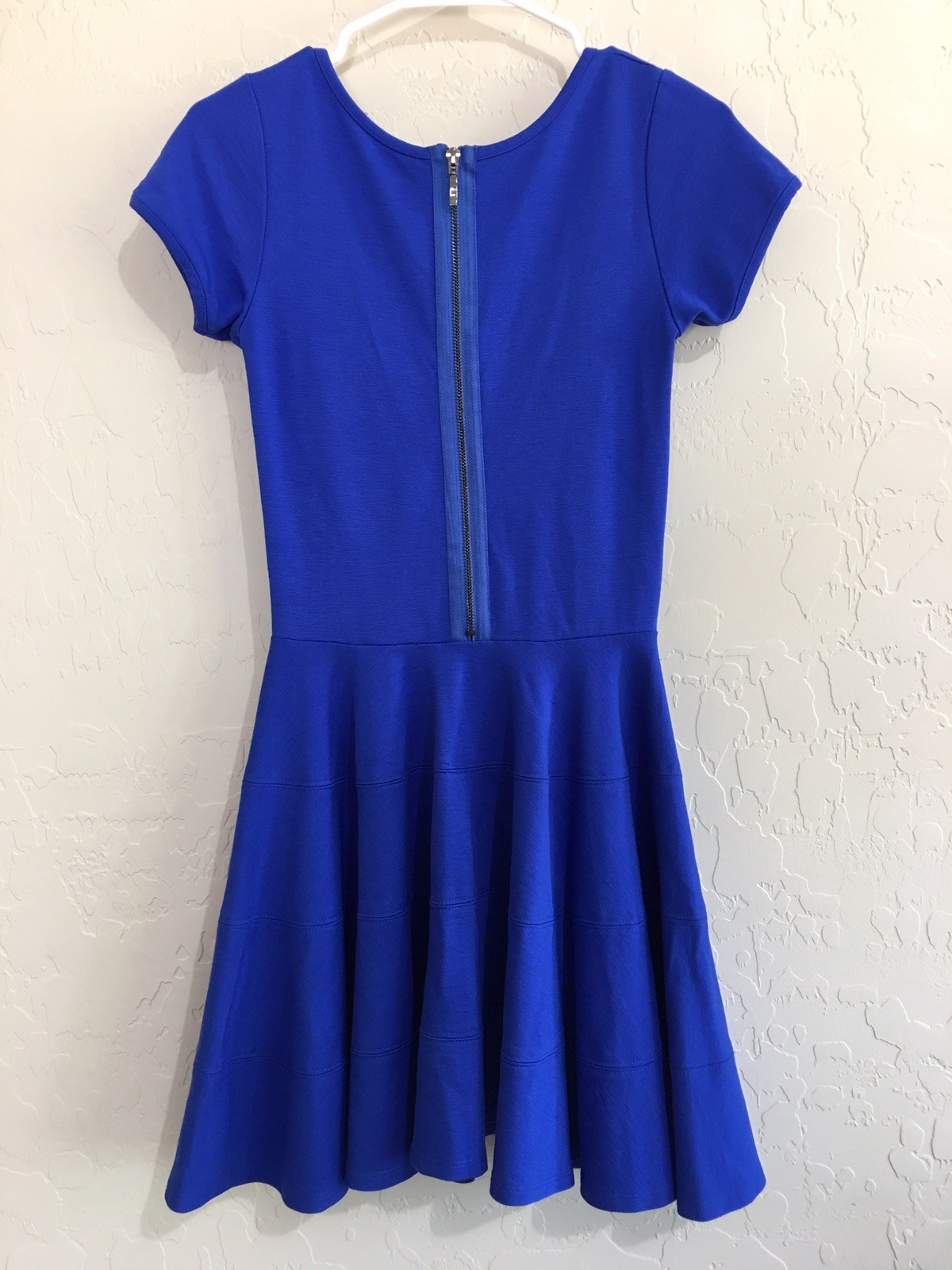 New Felicity & Coco Womens Blue XSmall Tiered Ponte Fit & Flare Dress SS 7272