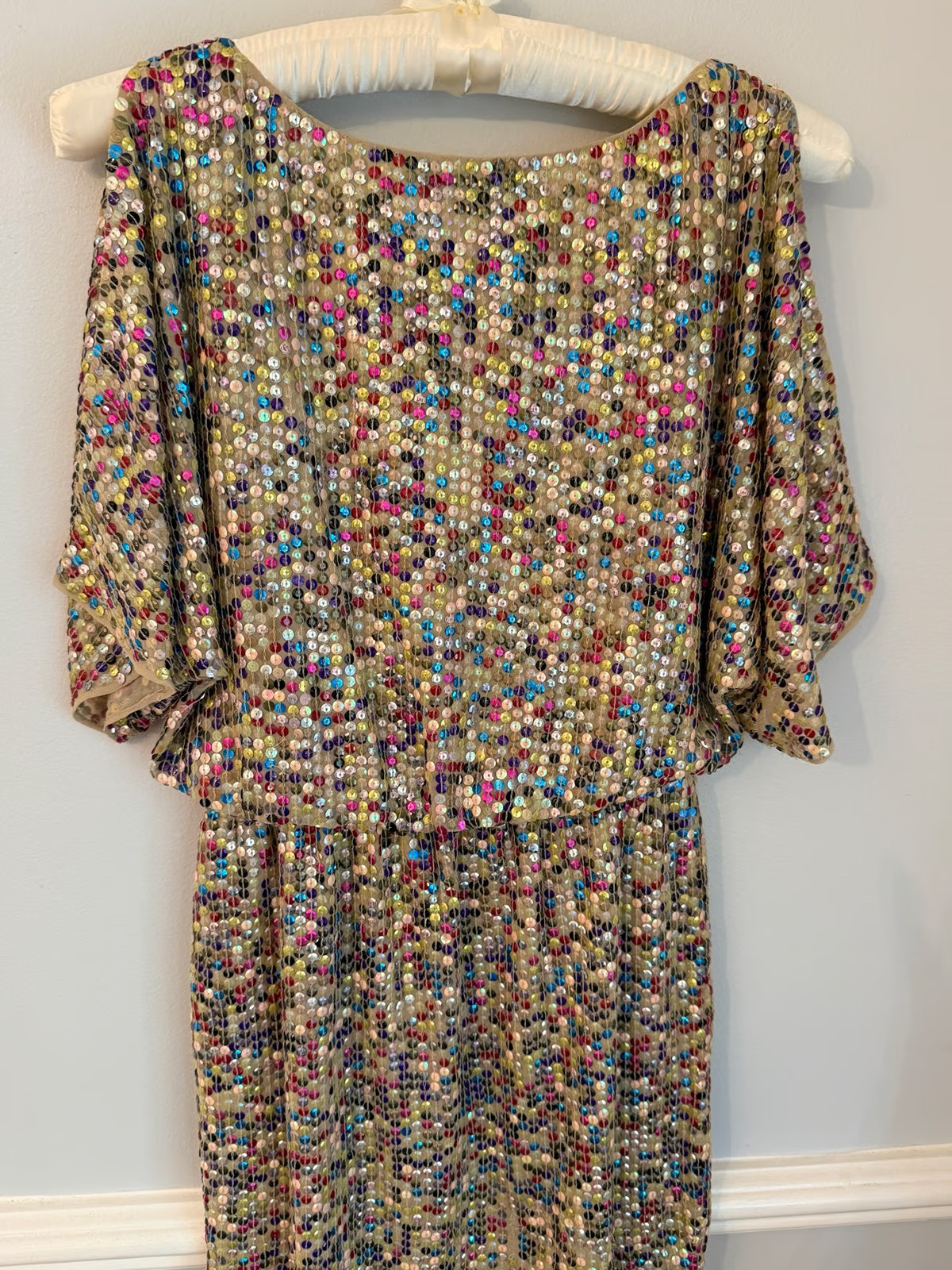 Dress Trina Turk Multicolor Sequin Cold Shoulder Cocktail Dress Size 0