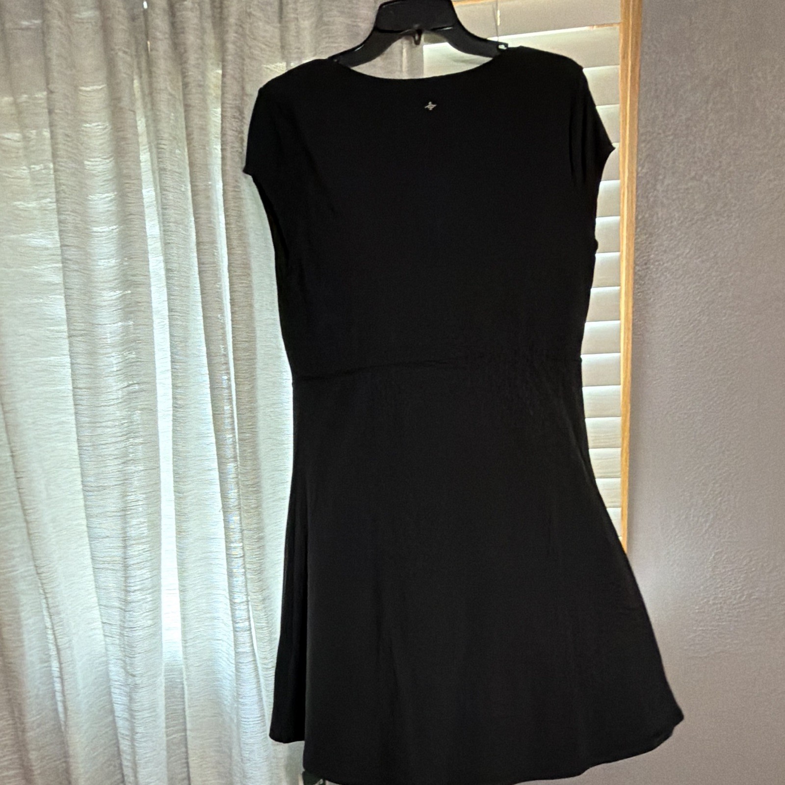 Halara SoftlyZero Plush Black Square Neck Short Sleeve Romper Size LX