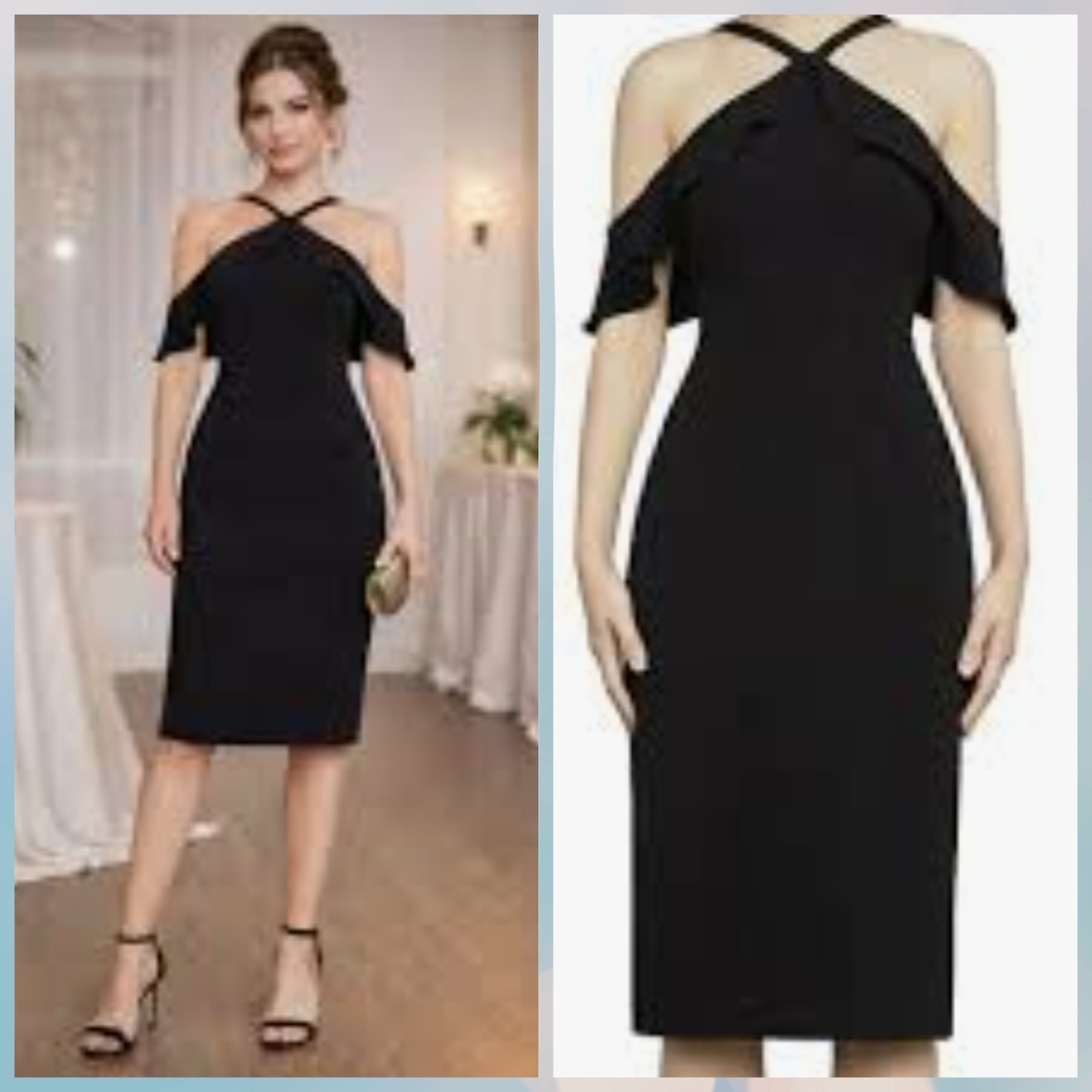 NWT BCBG MAXAZRIA SIZE 4 ELISE OFF SHOULDER HALTER NECK RUFFLE SHEATH DRESS $298