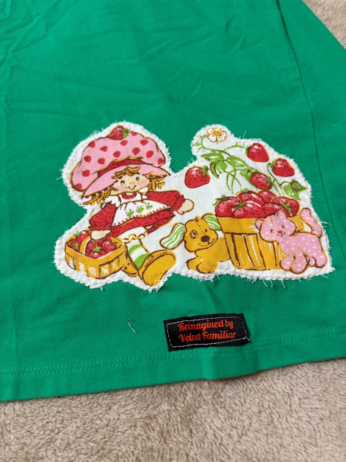 Strawberry Shortcake Upcycled Green Dress Women’s M – Velvet Familiar