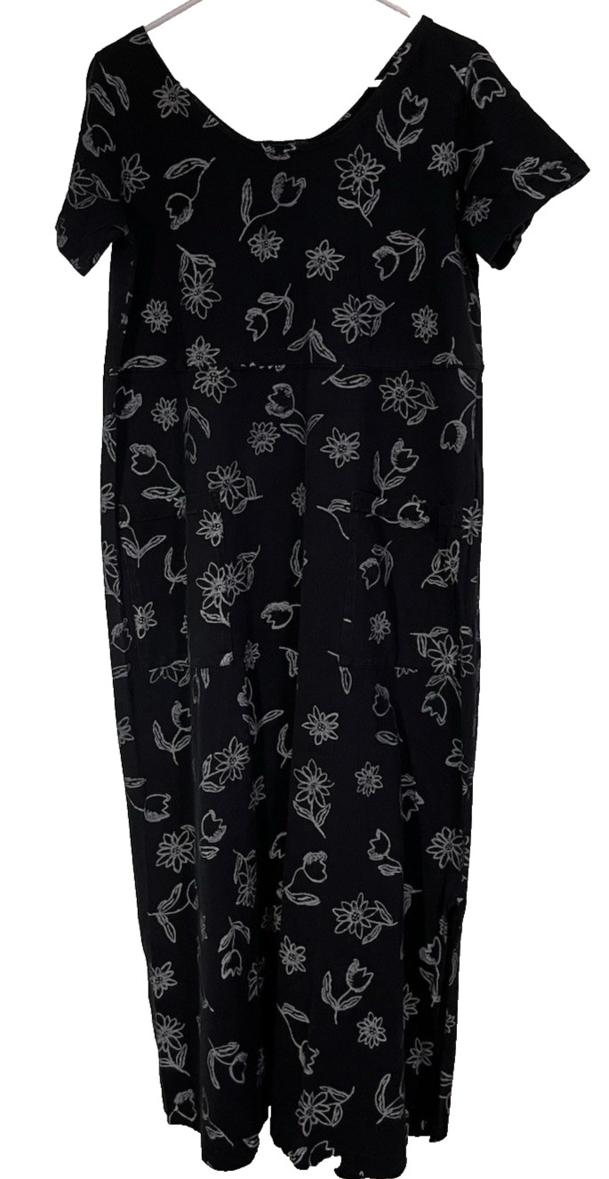 Vintage Fresh Produce Womens Cotton Short Sleeve Maxi Dress – Medium (Bust 40″)