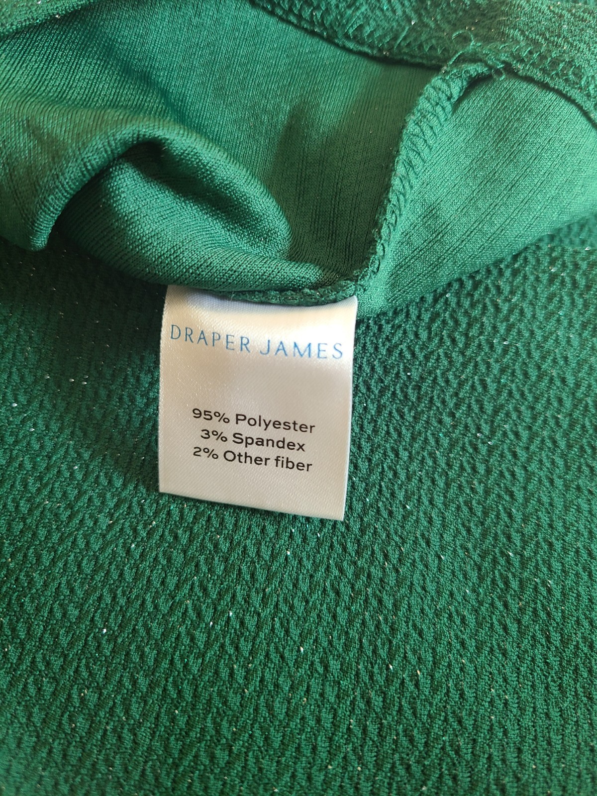 Draper James Emerald Green Silver Shimmer Fit-and-Flare Dress Size M