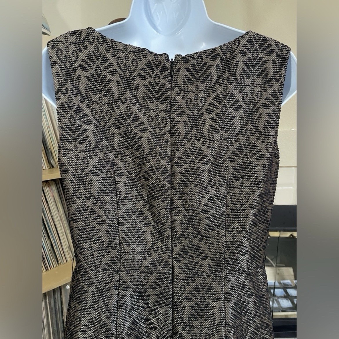 Elegant Vintage-vibe, Max & Cleo Black Textured Cocktail Party Dress Size 8