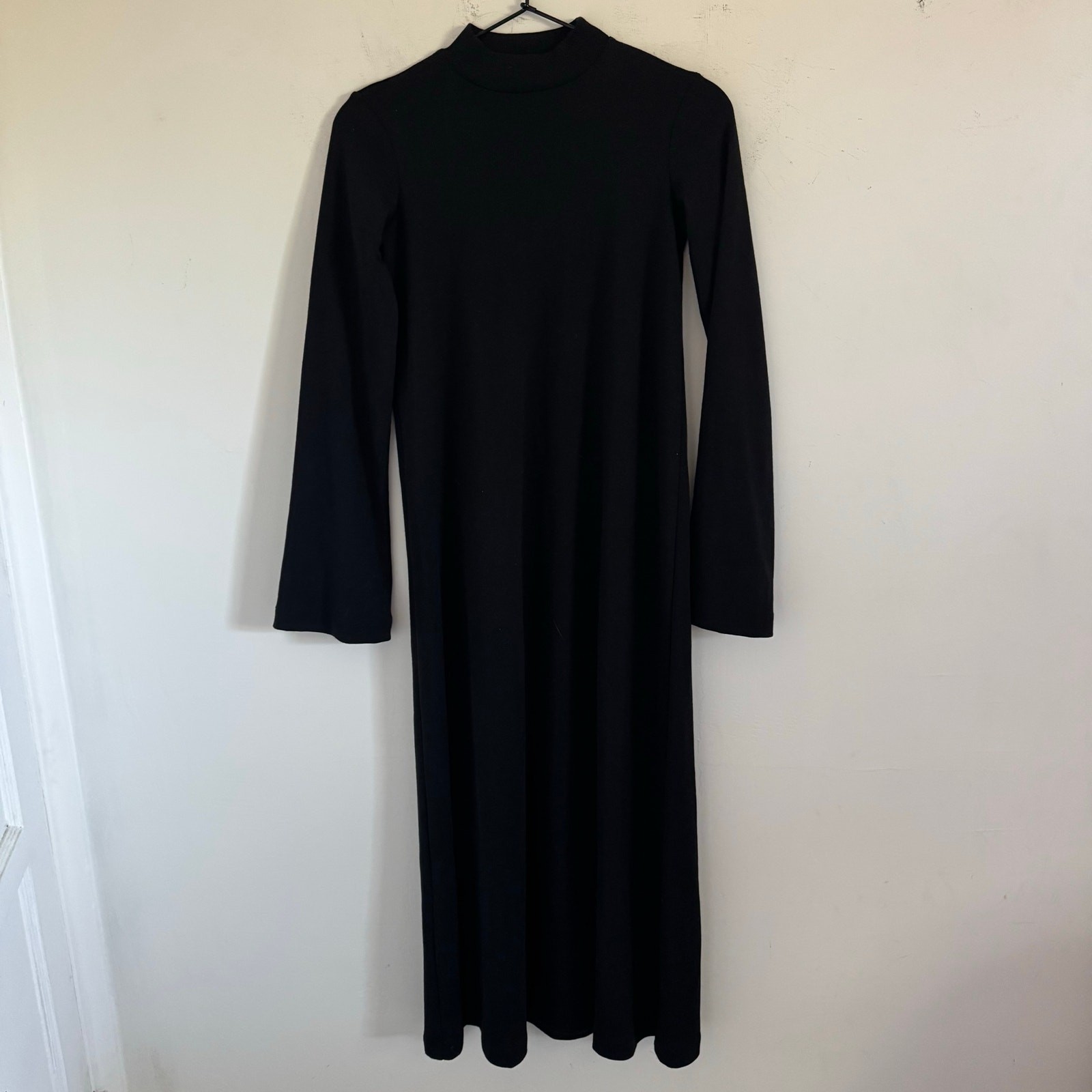 Christy Dawn Noir Black Long Sleeve Bowie Maxi Dress S