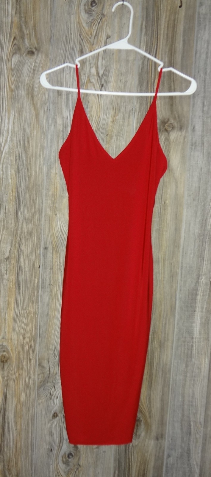 Fashion Nova Dress Sz XS Red Sleeveless Bodycon Glam Club Sexy Date Night