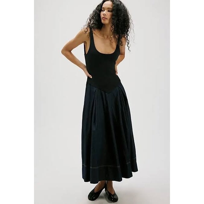 SOLD OUT || Free People Drop-Waist Midi Dress || Stunning Design ~