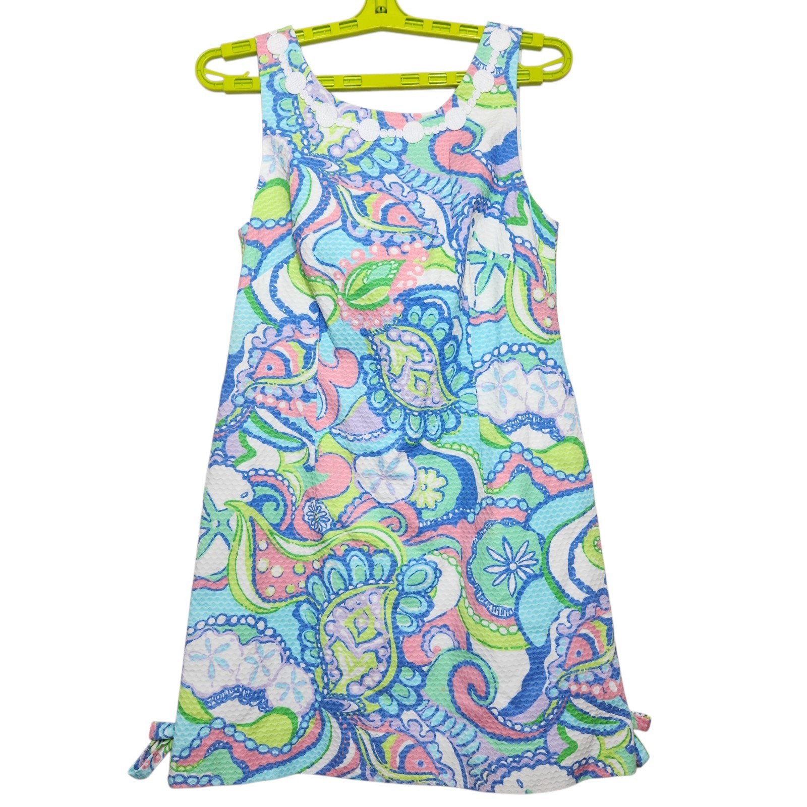 New With Tags Lilly Pulitzer Size 4 Delia Shift Muni Dress Bows Beachy Paisley