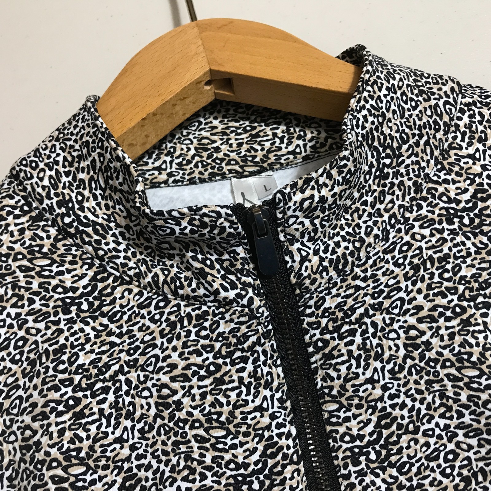 Lulu B Women’s Long Sleeve 1/4 Zip Animal Print Dress Size L