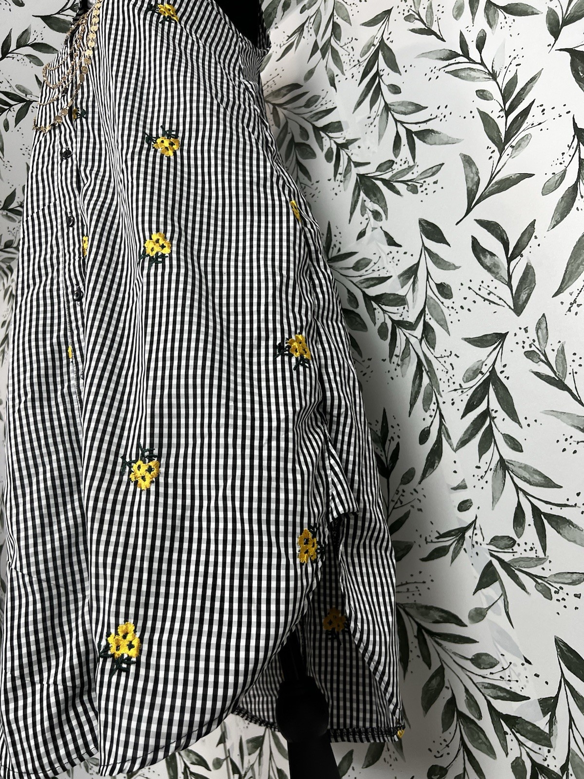 Mile Gabrielle Button Down Sunflower/Sundress Sz S Embroidery Summer Pockets