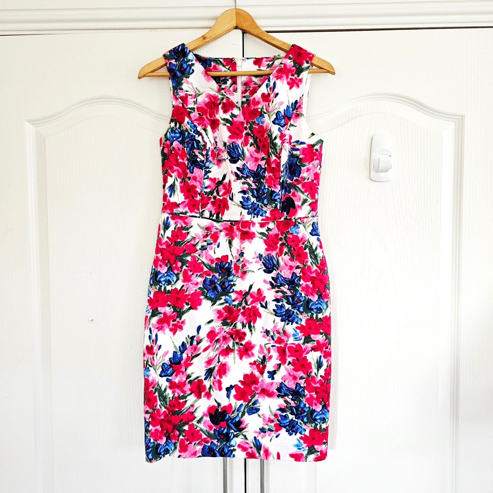 TALBOT Womens Dress UK 10 US 6 Multi Abstract Floral Print Wedding Evening Party