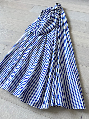 Journal Standard Blue White Striped 100% Cotton Shirt Dress Size M Relaxed Fit