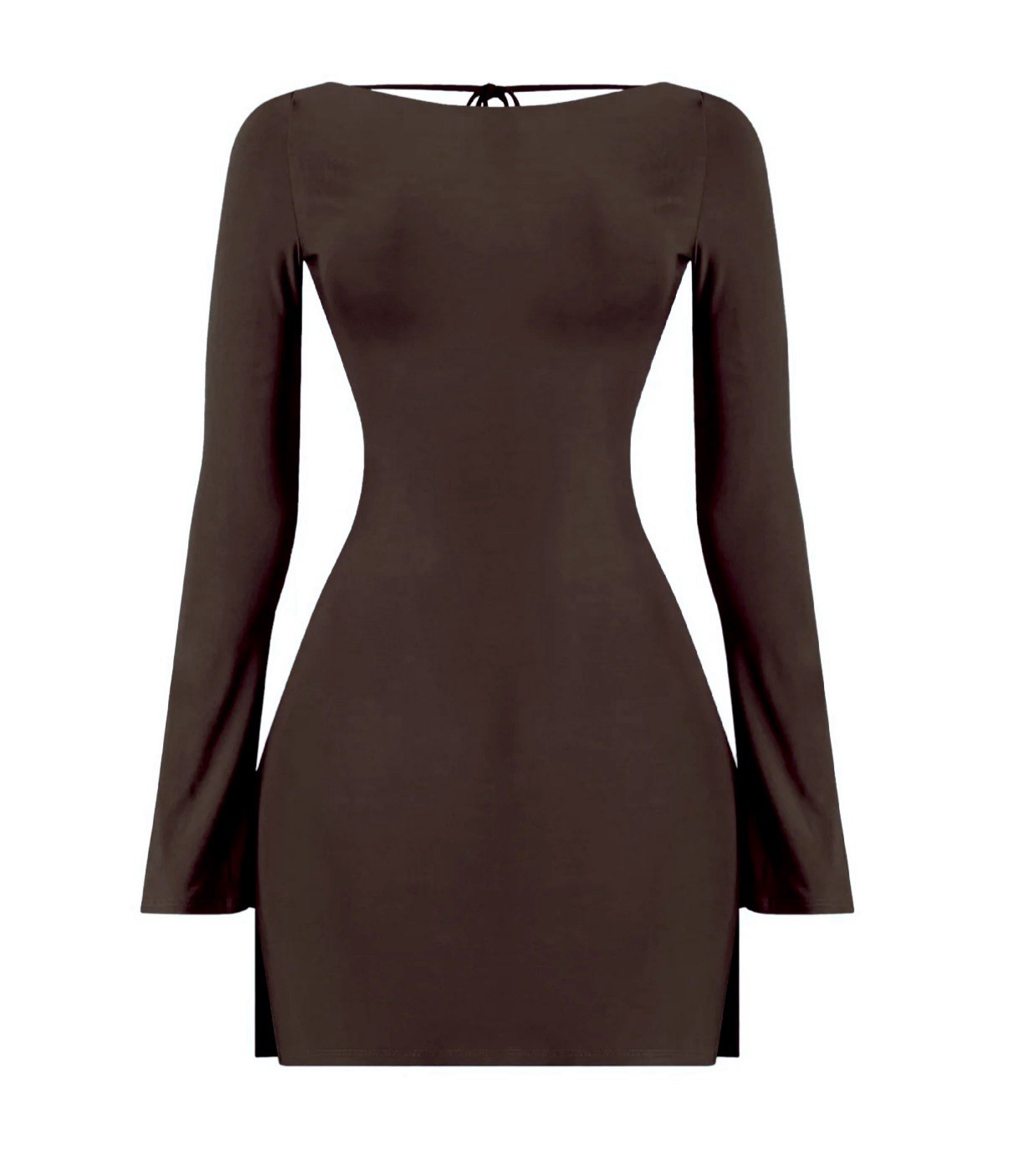 Fashion Boutique Women’s Brown Long Sleeve Mini Dress Size Médium NWT