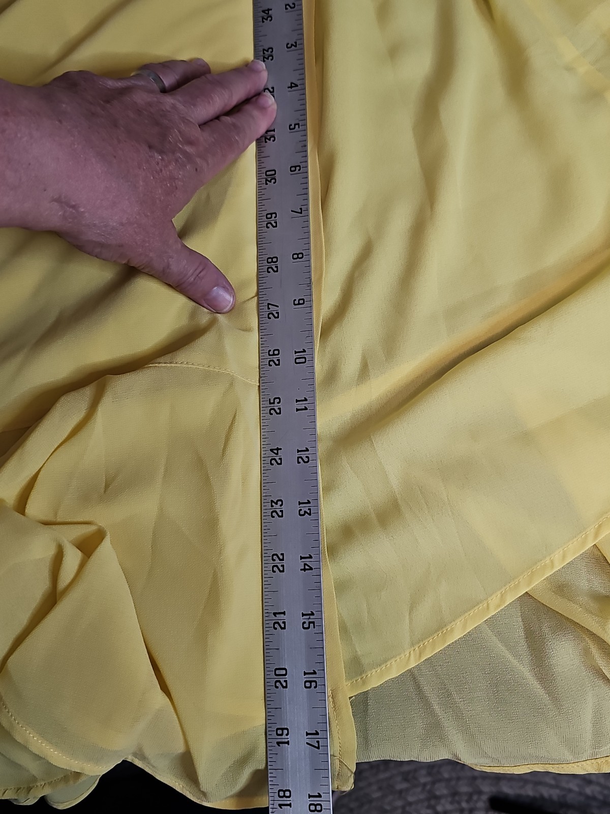 NWT Lulus Summer Invite Yellow Tie Strap Tiered Midi Dress Women’s Small sundres