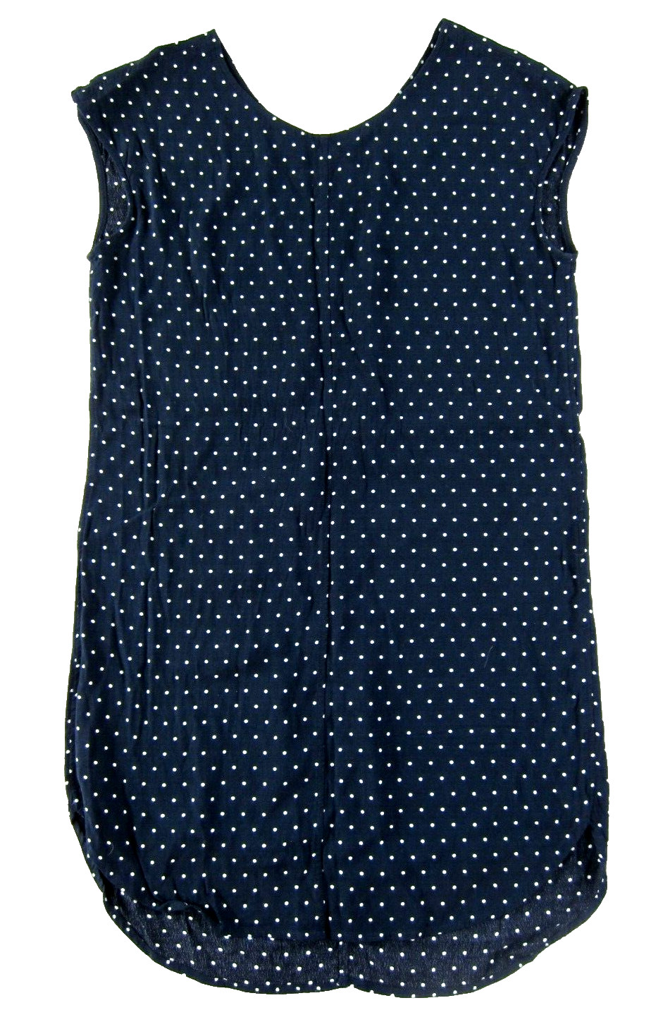 Madewell Navy Blue White Polka Dot Cap Sleeve Tunic Shift Dress Small