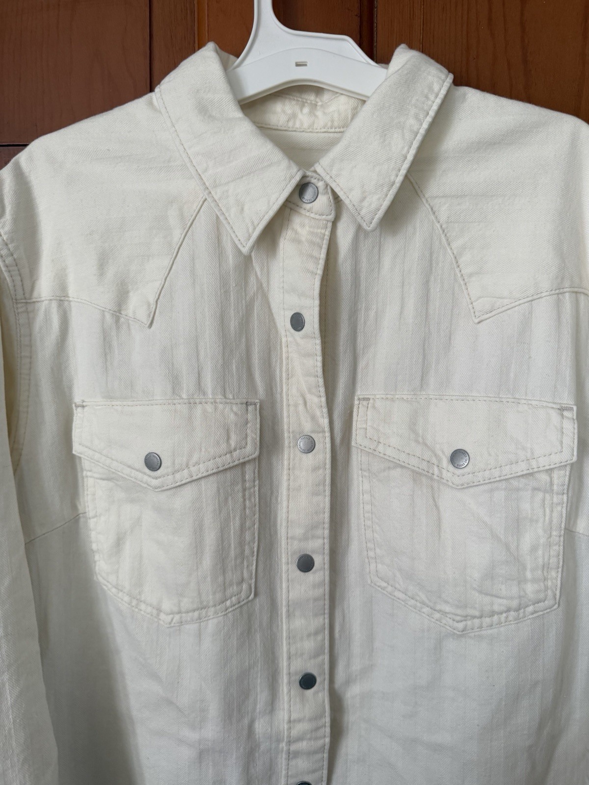 Women’s Universal Thread White Western Button-Up Shirt Dress Size Small NWT