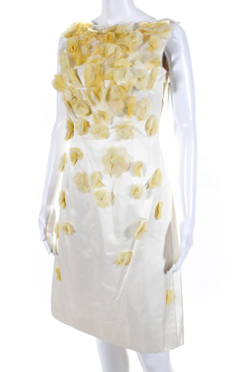 RAFAEL CENNAMO Haute Couture – Open Back Flower Fringe Silk Cocktail Dress, 4