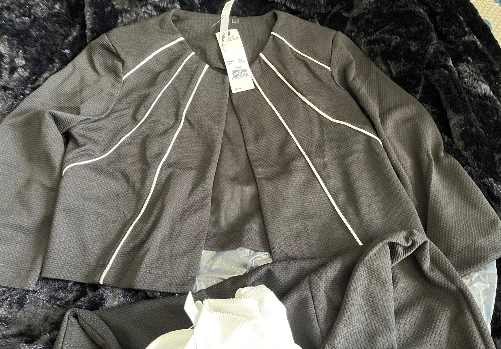 NY Collection Women’s 3/4 Sleeve Jacket and Dress, 2 Piece Set, SIZE 10 NWT