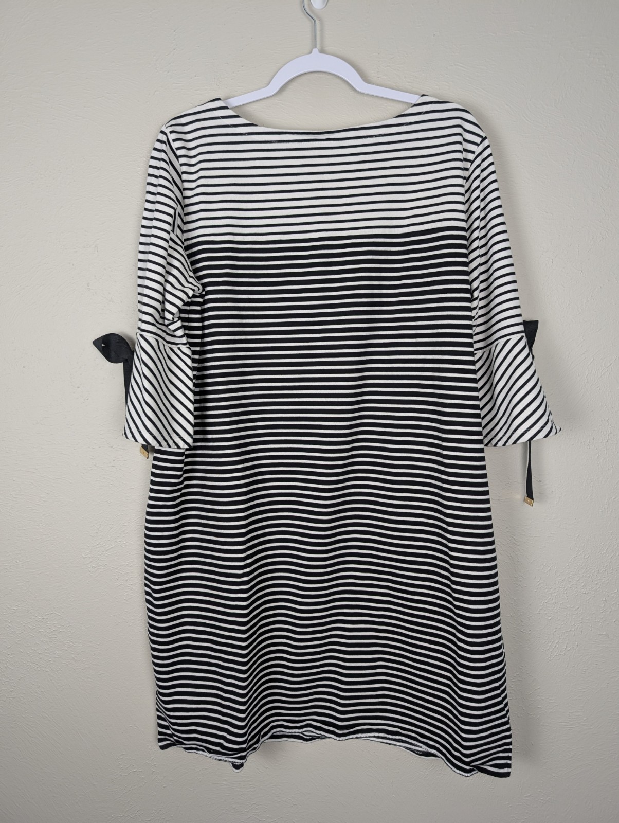 Lauren Ralph Lauren Womens Black White Striped Dress 2X