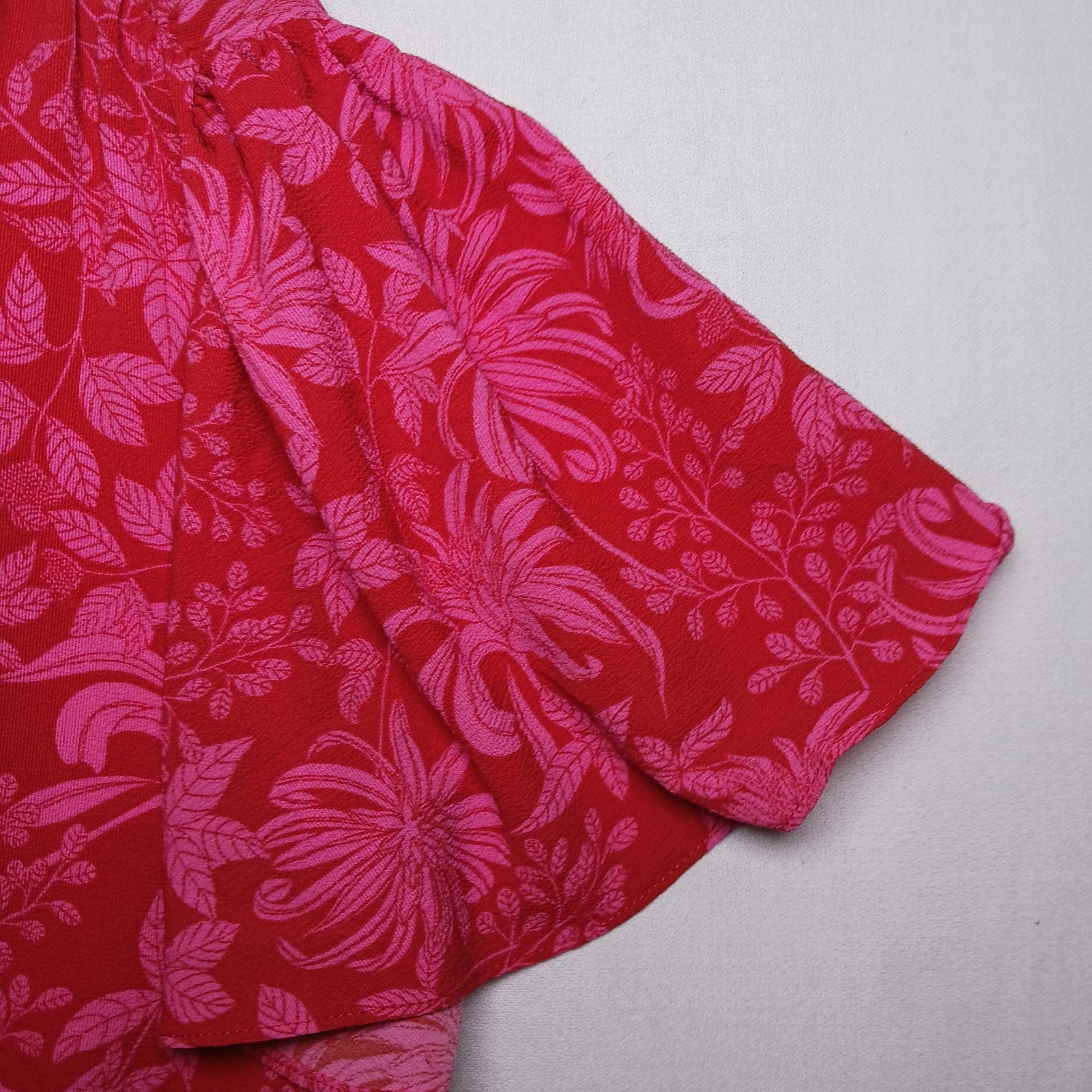 Sofia Vergara Amanda Midi Asymmetrical Wrap Dress XXXL Pink Red Floral NWT
