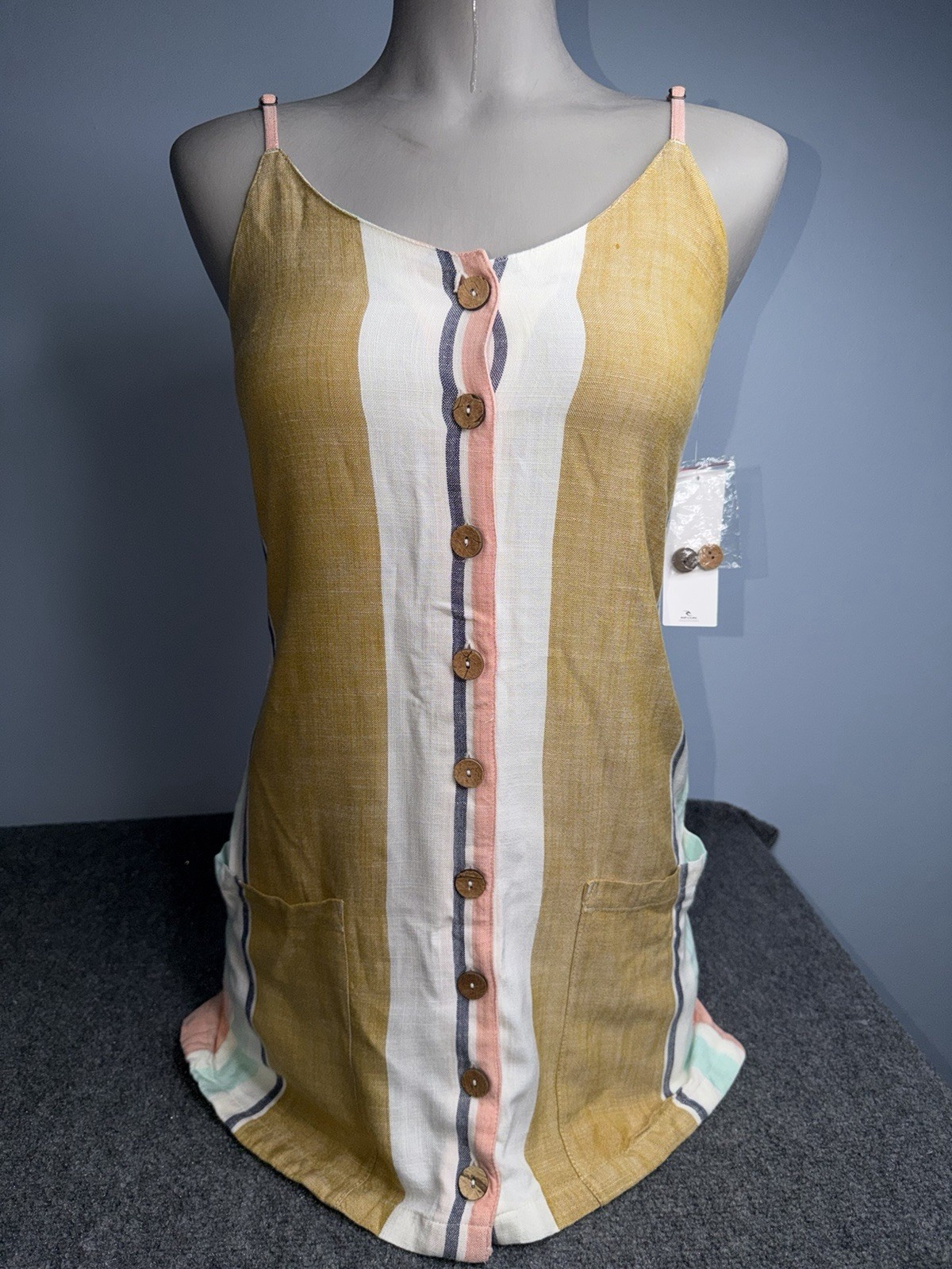 Women’s Sleeveless Striped Dress Mini Size Small