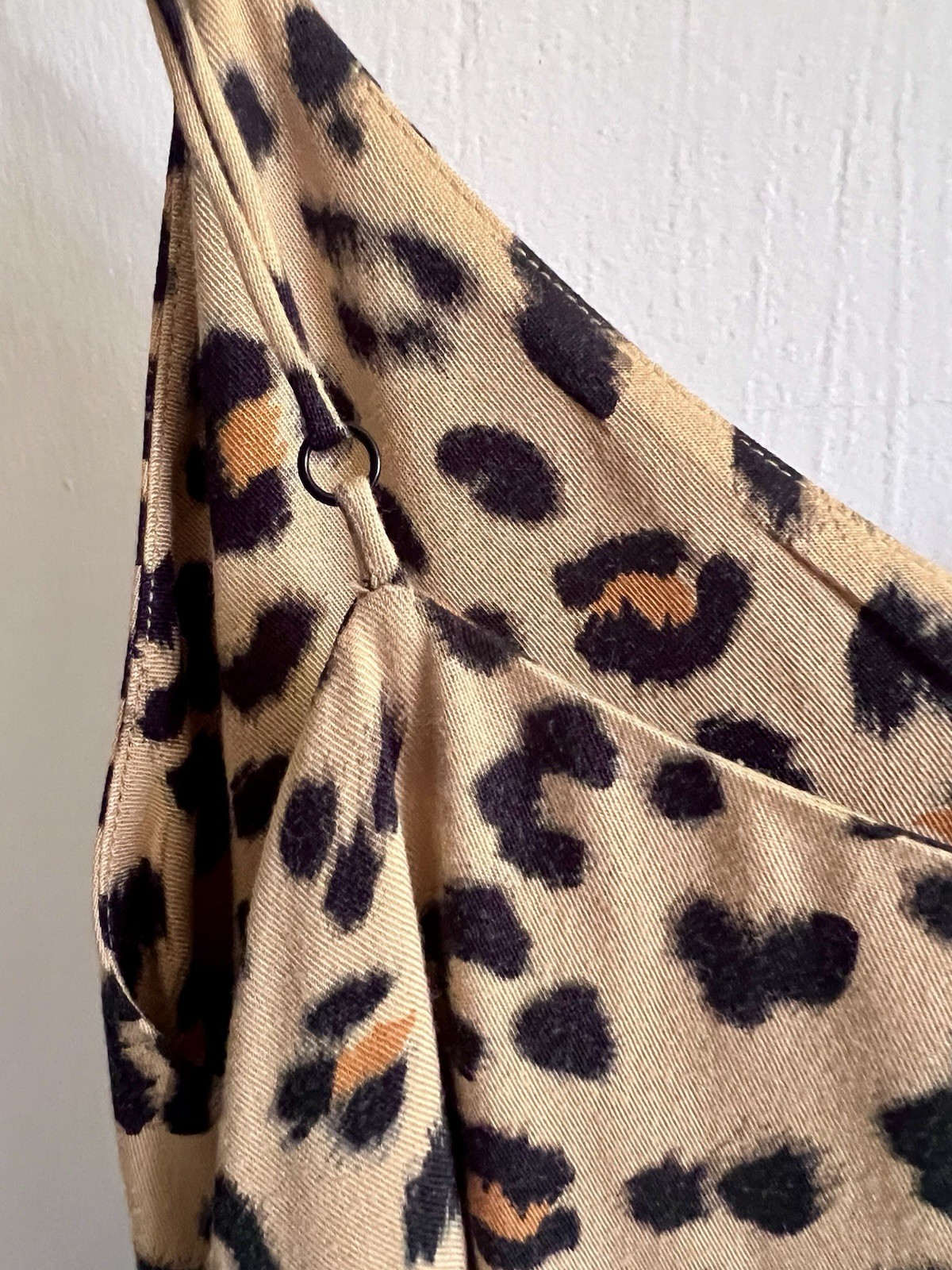 & Other Stories Leopard Print Slip Midi Dress w Adjustable Straps US 4