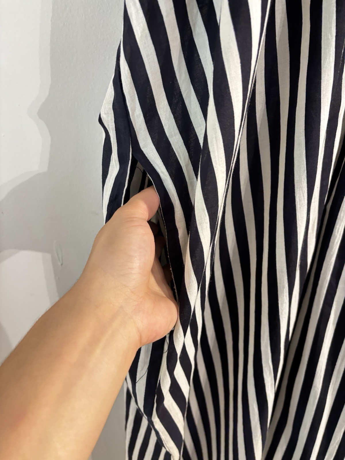 Ink+Alloy Margot Striped Kaftan Black and Cream One Size