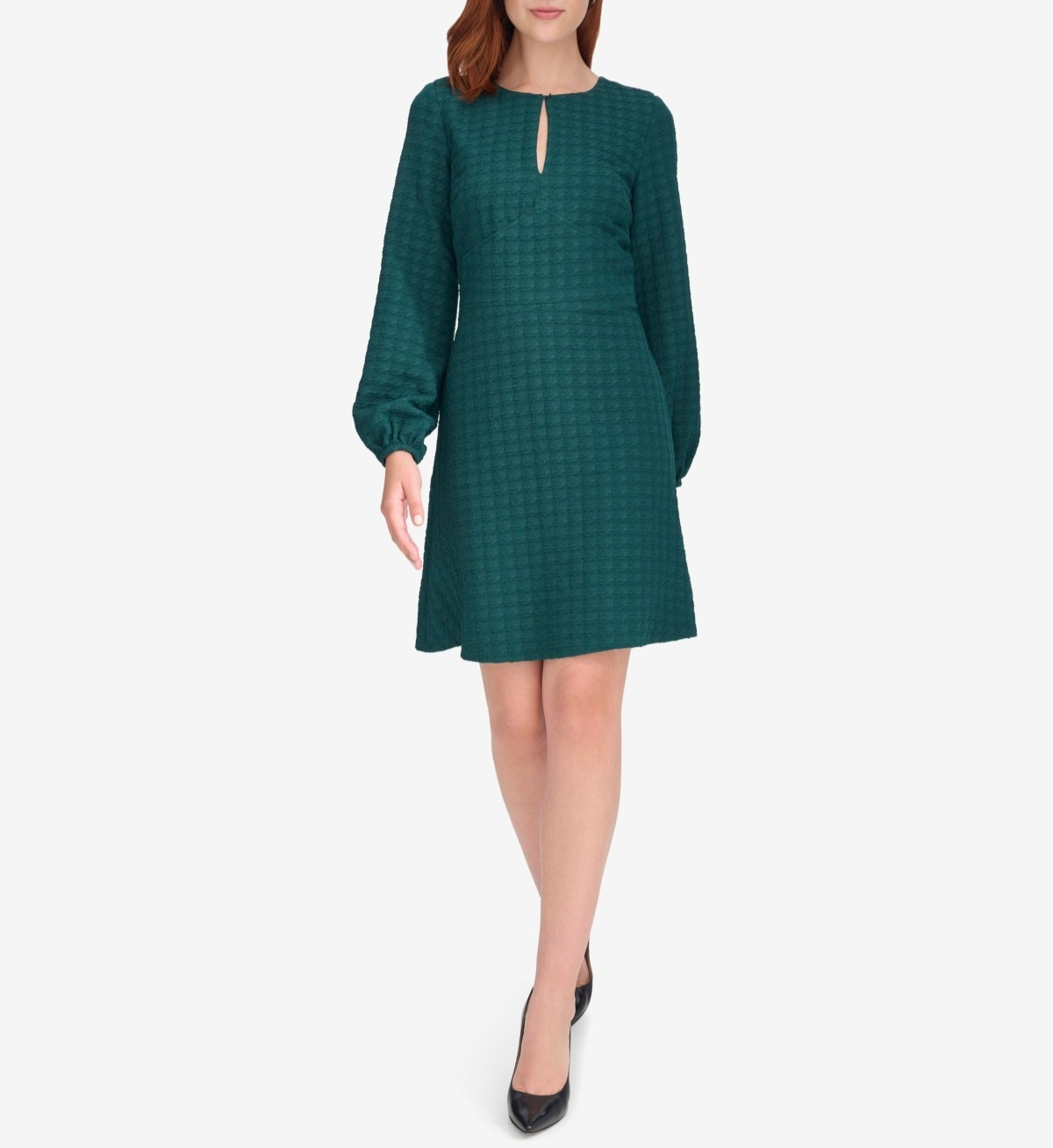 Tommy Hilfiger Women’s Embossed Houndstooth Knit Dress MSRP $ 119