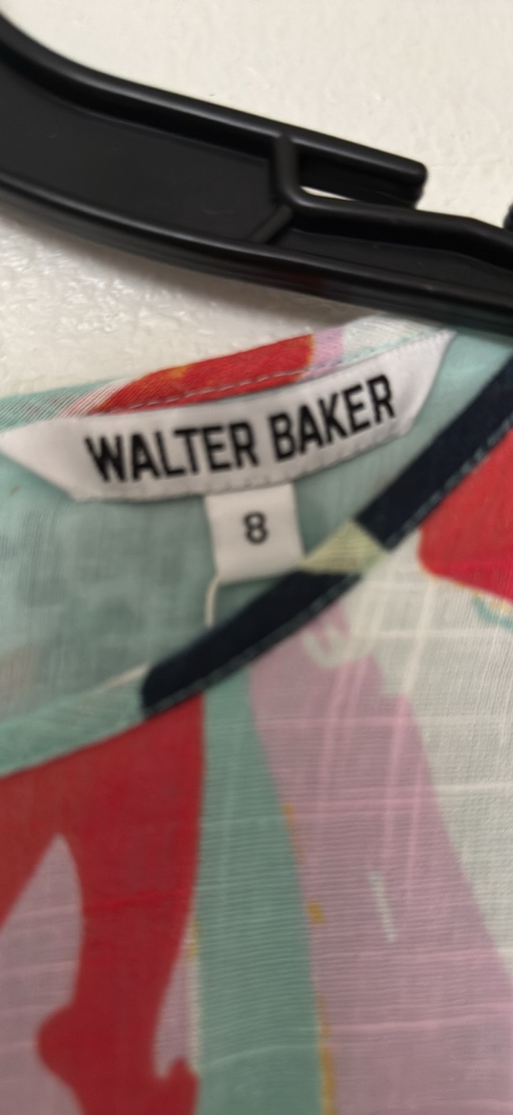 Walter Baker multicolor dress with slits on the side. Linen lined with cotton